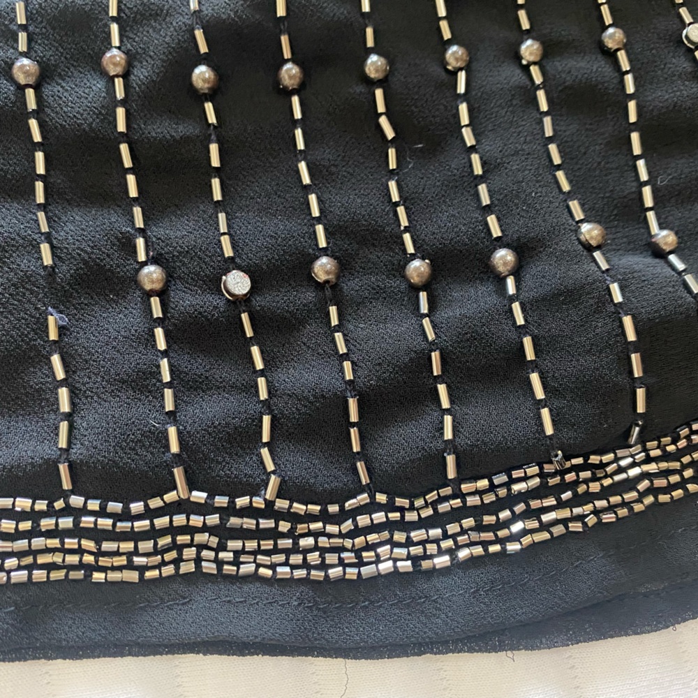 Silky Beaded Mini Skirt